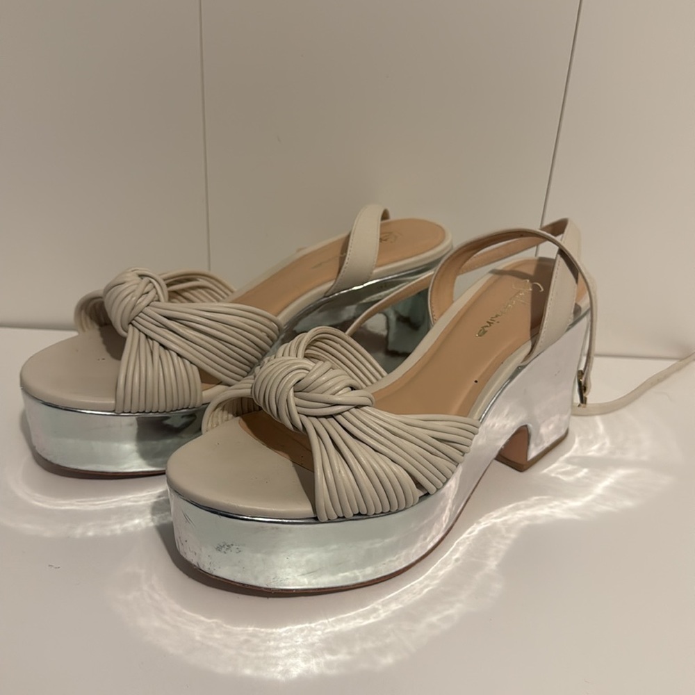Guilhermina Knotted Platform Heels Size 8 - Picture 5 of 10